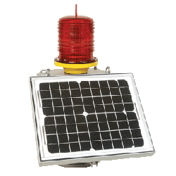 太阳能智能航空障碍灯（中光强）配单晶硅电池板10W